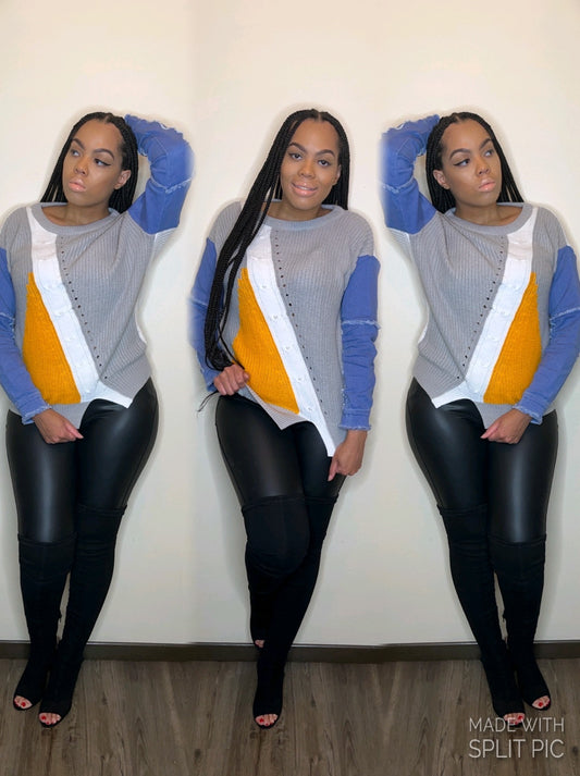 Patch Work Sweater