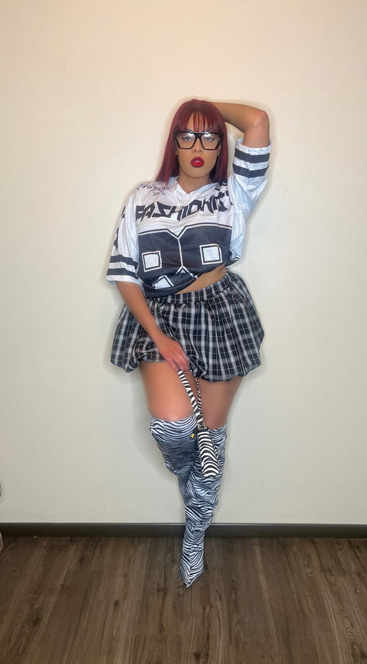 Plaid bubble skirt